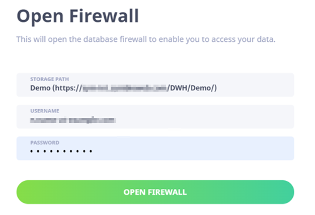 Open firewall