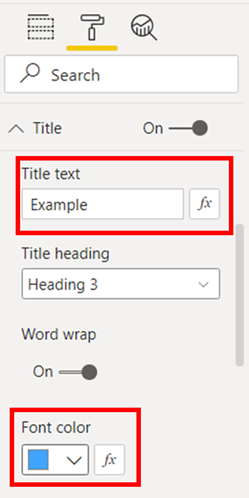 Example for Title Formatting